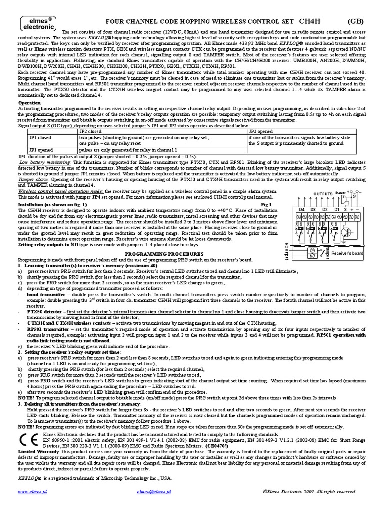 elmes ch4h manual Elmes ch4h manual 05_2009_php2ba46a | relay | switch.