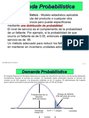 . - Demanda Probabilistica | PDF | Inventario | Probabilidad