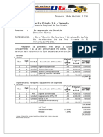 Carta N 002 Constructora DG Sac