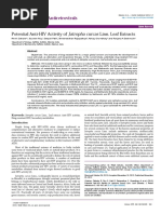 Potential Anti Hiv Activity of Jatropha Curcas Linn Leaf Extracts Jaa.1000082 PDF