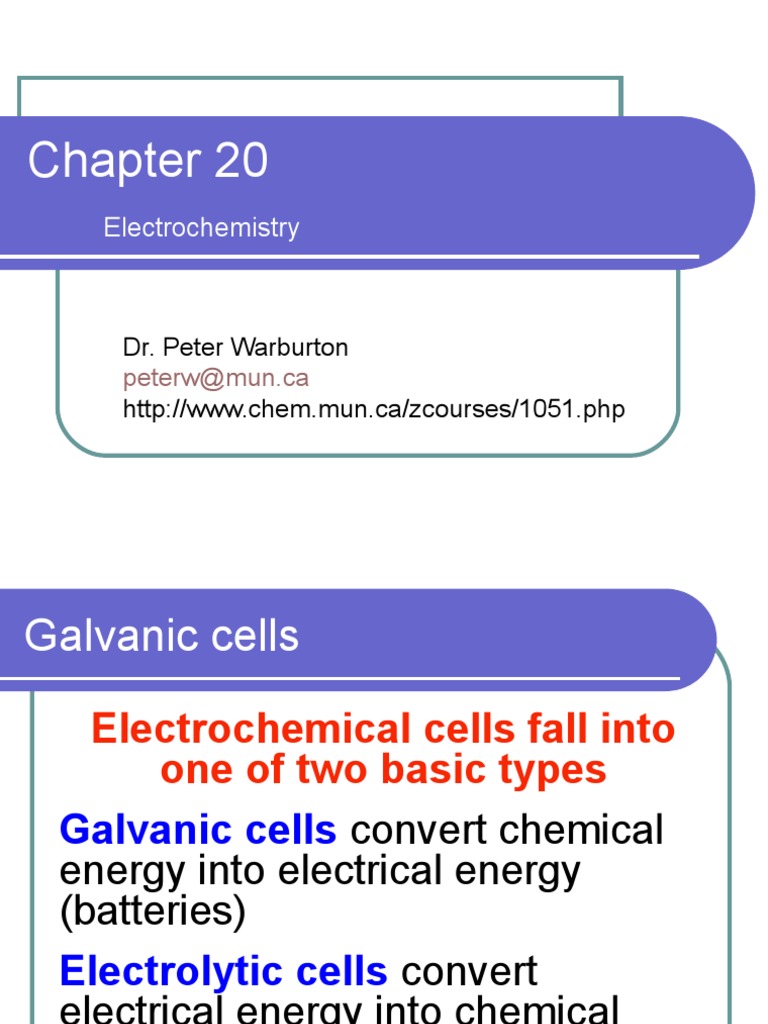 Understanding Galvanic Cells and Redox Reactions | PDF | Redox | Anode