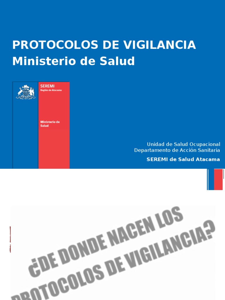 Resultado de imagen para Protocolos de Vigilancia en Chile