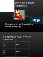 The Present Simple Tense (Affirmative) : She On Her Basket After Dinner Every Day