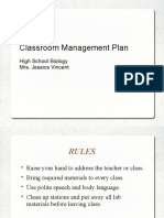 Classroom Management Plan