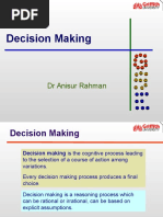 Decision Making: DR Anisur Rahman