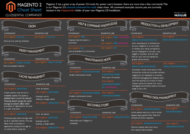 Magento 2 CLI Command Guide | PDF | Php | Cache (Computing)
