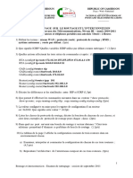 ITT3 Examen Rattrapage Routage Interconnexion Session Septembre 2011