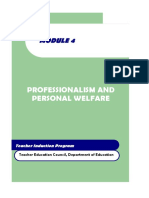 module 4 professionalism and personal welfare