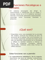 Las Funciones Psicológicas o Mentales