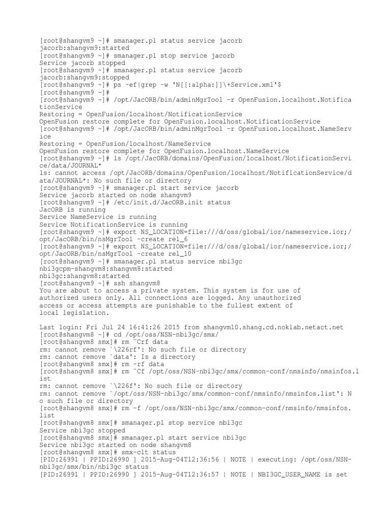 JacORB and NBI3GC Service Management | PDF | Utility Software ...