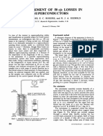 Measurement of 50 C/S Losses in Superconductors: R. G. Rhodes, E. C. Rogers, and R. J. A. Seebold