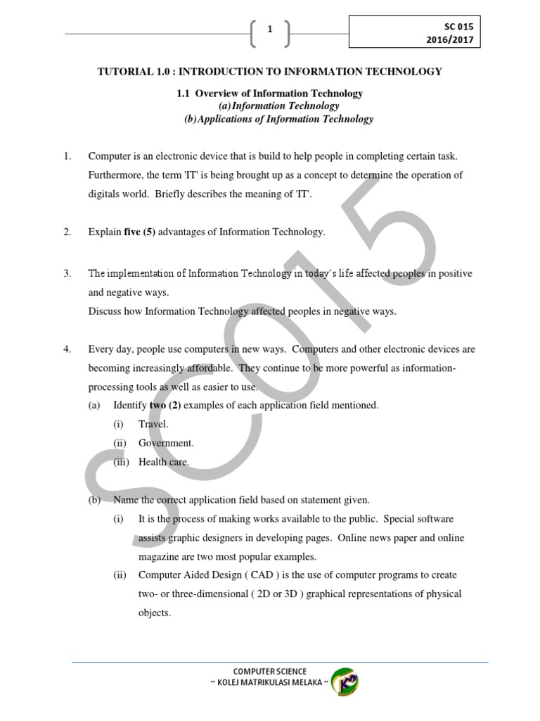 Tutorial Pst 120162017 Compilation Pdf Internet Access Computer Network