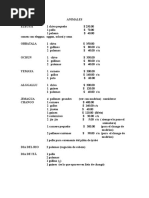 Listado para Hacer Un Santo (Shango)