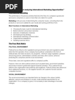 Identifying and Analyzing International Marketing Opportunities