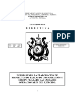 Directiva Normas para Elaboracion Proyectos