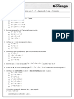 Exercícios 2° grau T1P1