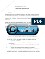 Web Site Terms and Conditions of Use Concursul - Infp