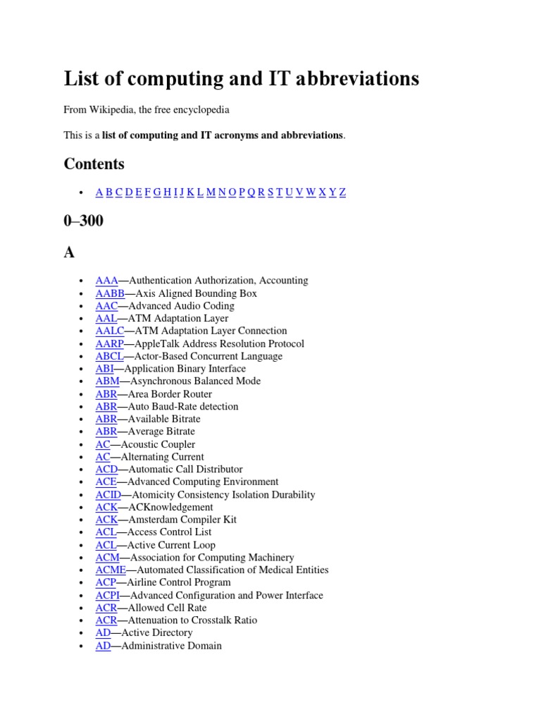List of Computing and IT Abbreviations | PDF | Java (Programming ...