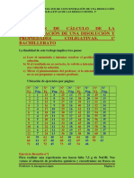 Ejercicios Resueltos de Calculo de La Concentracion de Una Disolucion - Propiedades Coligativas - Primero Bachillerato