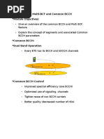 Multi-BCF and Common BCCH