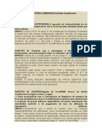 1º Bloco de QUESTÕES COMENTADAS de Direito Constitucional