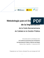 Metodologia para La Implantacion de La Carta Iberoamerica Gestion Publica