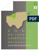 Plan de Desarrollo Sostenible Zona de Reserva Campesina Del Guaviare