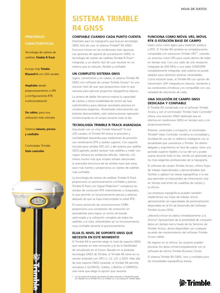 Sistema Trimble r4 Gnss PDF | PDF