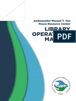 Ambassador Manuel T. Yan Peace Resource Center Library Operations Manual