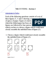 Directions To Solve: Paper Cutting - Section I