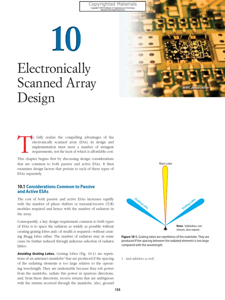 Electronically Scanned Array Design Considerations Common To Passive