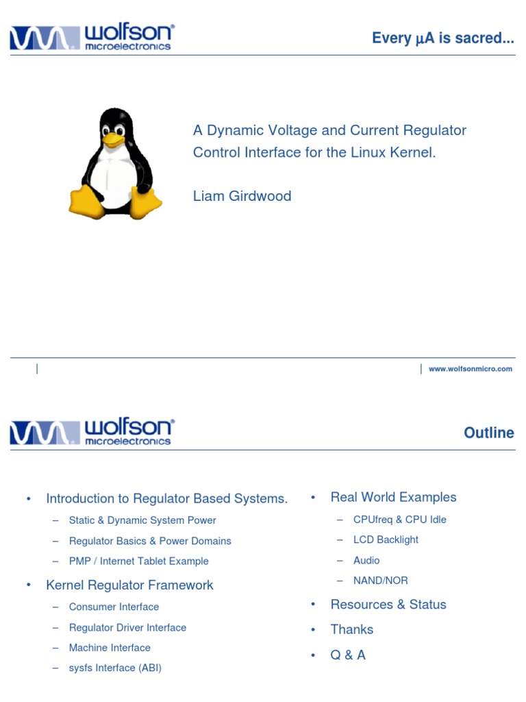 A Dynamic Voltage and Current Regulator Control Interface For The Linux ...