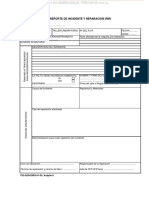 Material Formato Ejemplo Documento Reporte Incidentes Reparacion Rir Taller Trabajo Equipos Instalaciones