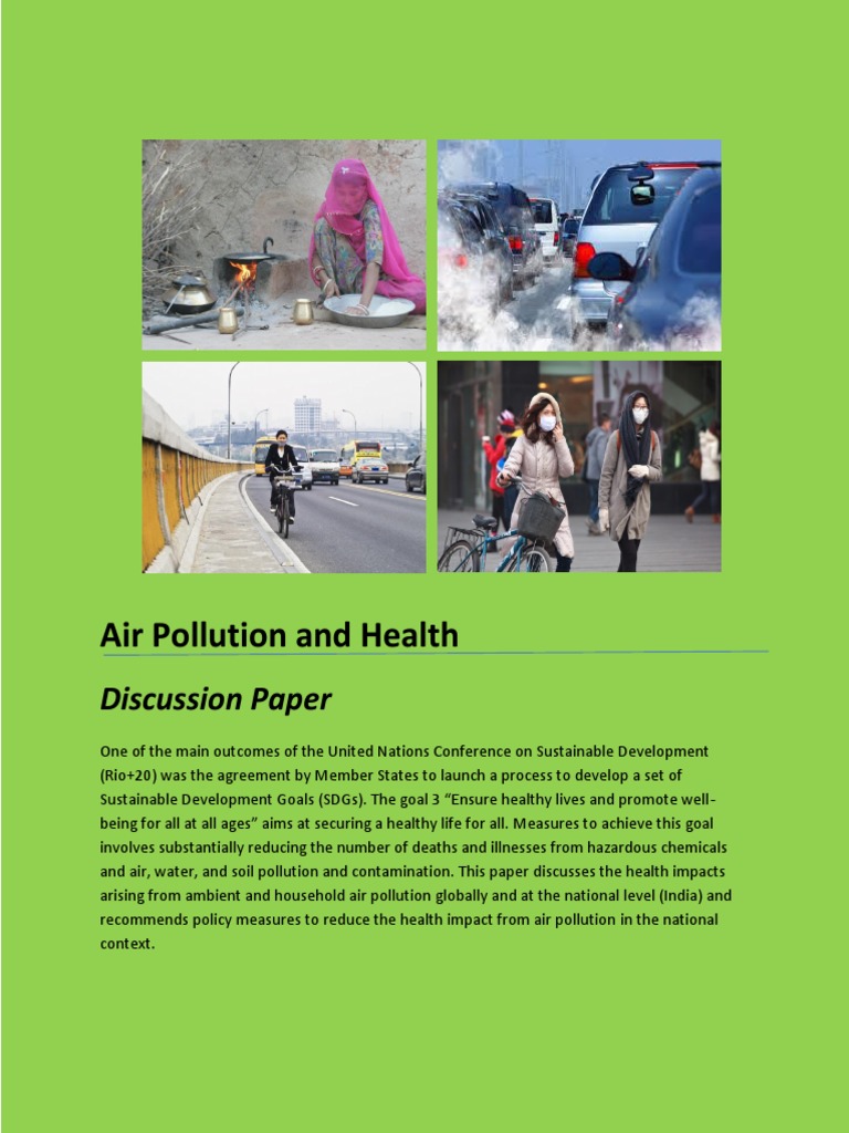 Air Pollution Health Discussion Paper PDF Air Pollution Particulates