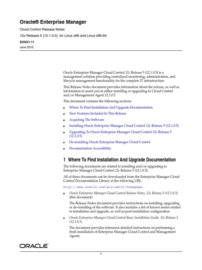 Release Notes Oracle Database Oracle Corporation