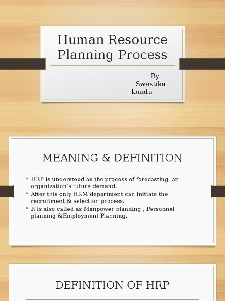 Human Resource Planning PDF
