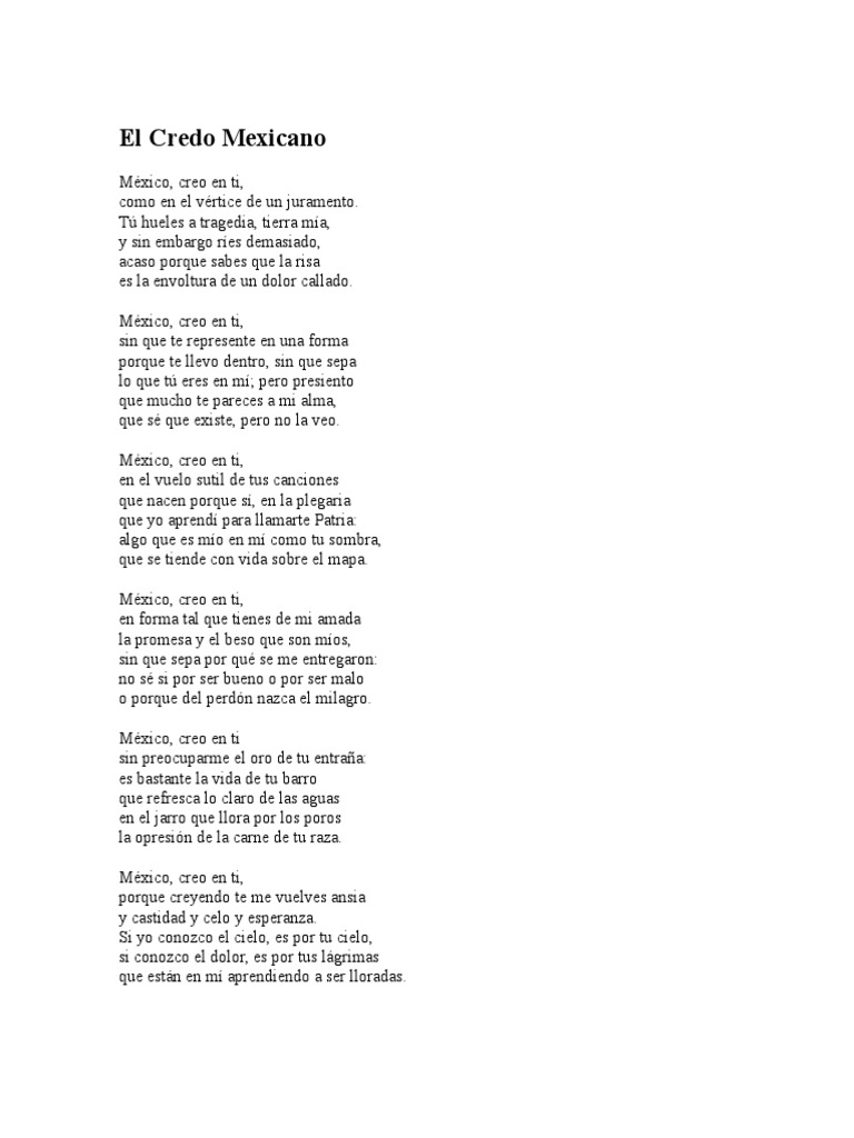El Credo Mexicano | PDF