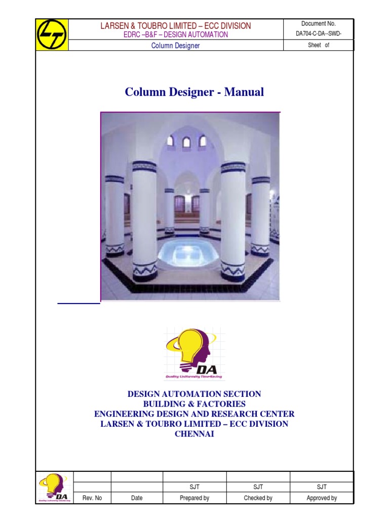 Column Designer Manual Overview | PDF | Column | Bending