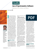 Validation of Spectrometry Software