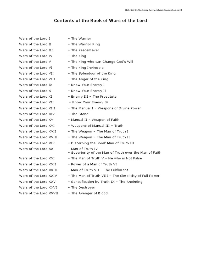 Book of wars of the lord pdf repentance sin