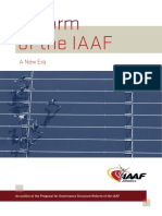 Reform of The IAAF - A New Era