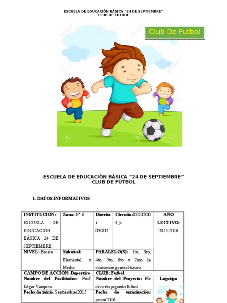 Proyecto de Club de Futbol | PDF | Deportes | Asociación de Futbol