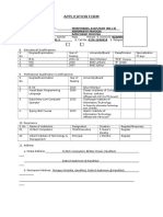 Application Form of Monitoring and Evolution