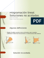 Programacion Lineal No Acotada