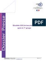 Academie Dijon- Resultats Bac 2016 - 1er Groupe