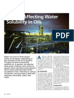 Factors Affecting Water Solubility in Oils