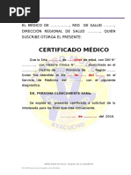 Certificado Medico Hospital Enfermeria