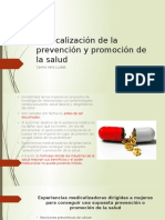 Medicalización de La Prevención y Promoción de la salud 