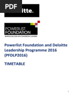 Download Powerlist Foundation and Deloitte Leadership Programme 2016 - Timetable by Powerlist Foundation SN317547666 doc pdf