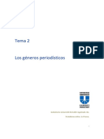 Géneros periodísticos informativos y de opinión